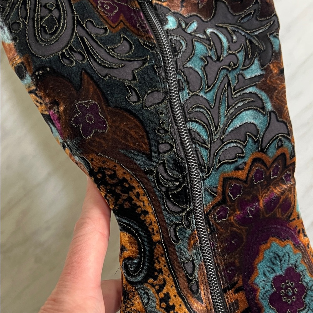 BORN CROWN Paisley Velvet Women's Boots - Picture 4 of 9
